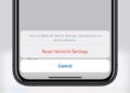 reset network settings on iPhone