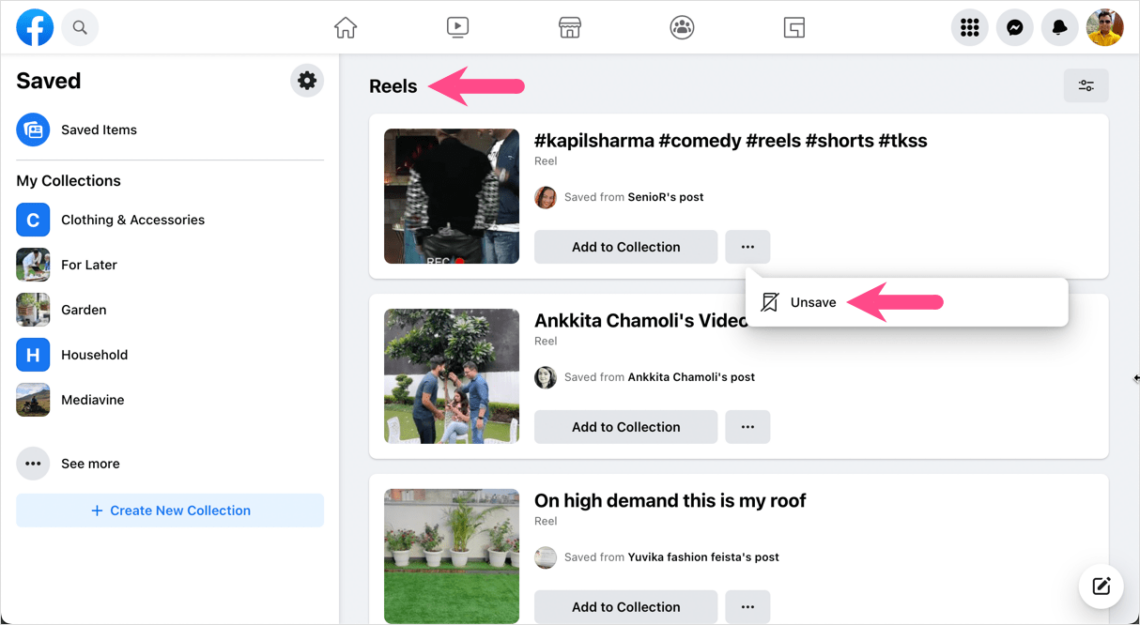 How to Find Your Saved and Liked Reels on Facebook