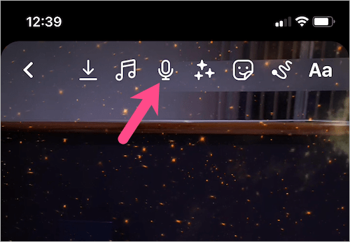add or edit VoiceOver in reels