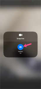how to turn off portrait mode snapchat