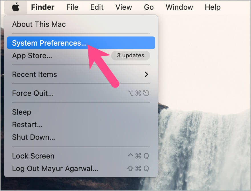 open system preferences on Mac