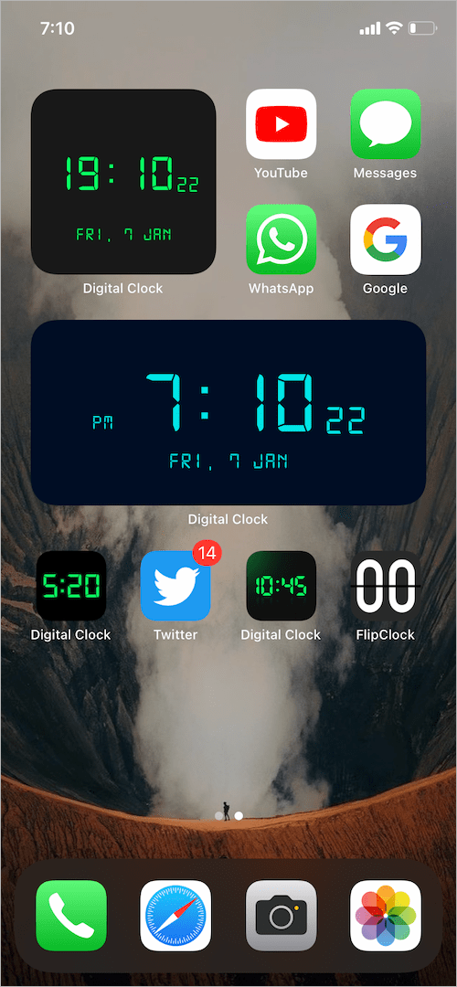 how to add digital clock widget to home screen on iphone and ipad