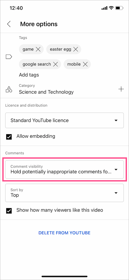 How To Turn On Or Off Comments On YouTube Shorts