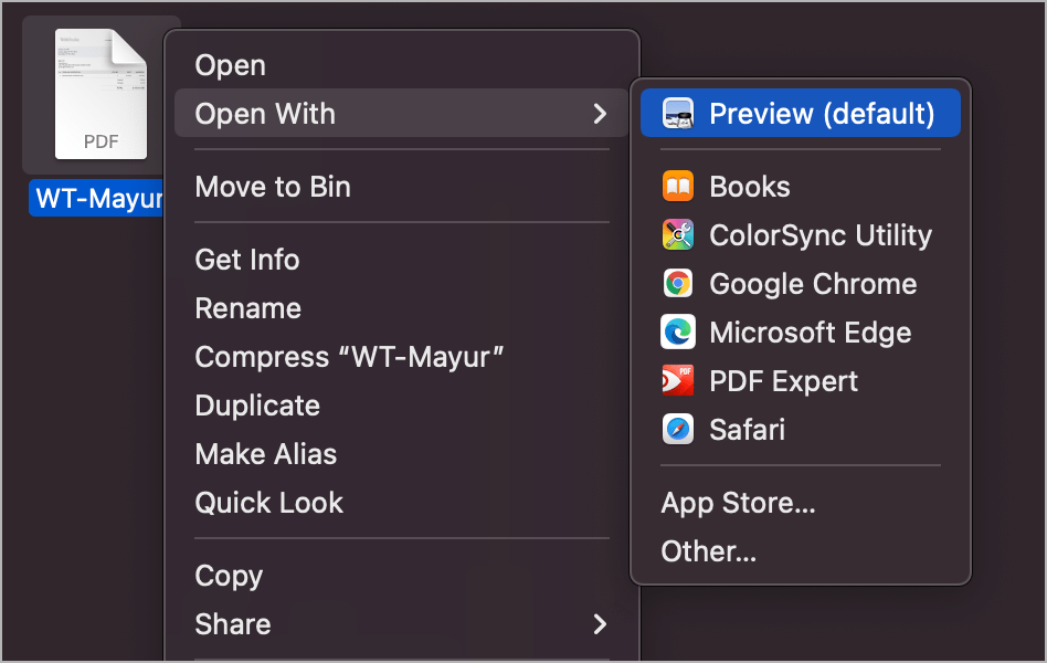 mac how to make preview default