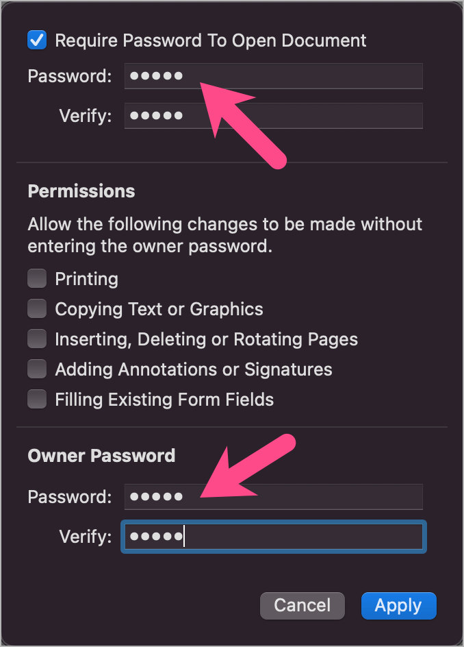 how to password protect a pdf on macos monterey