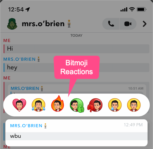 how to react to messages on snapchat with Bitmoji Reactions