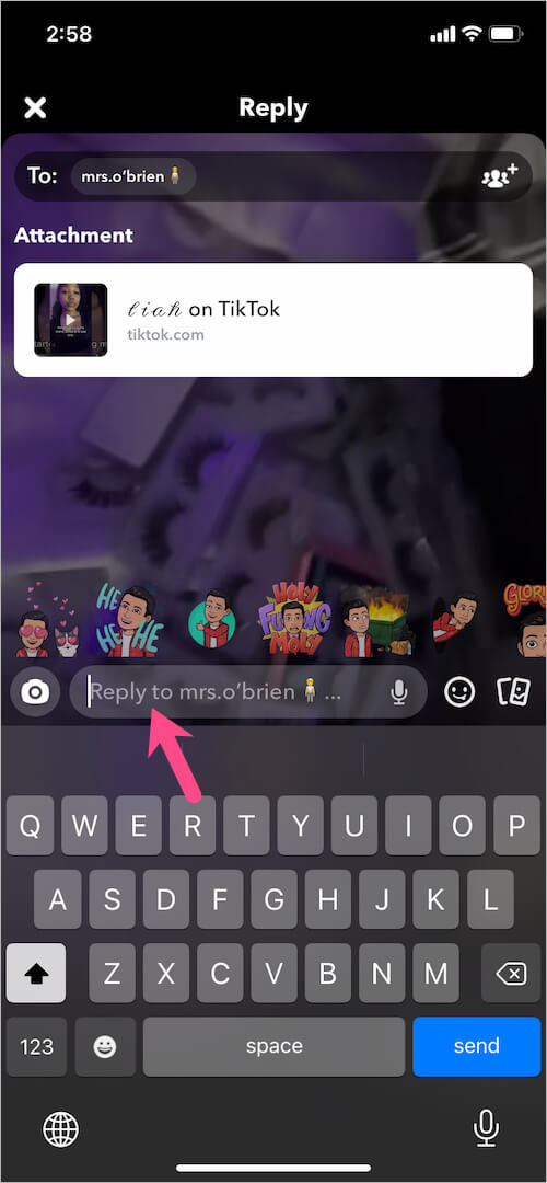respond directly to story snaps on snapchat