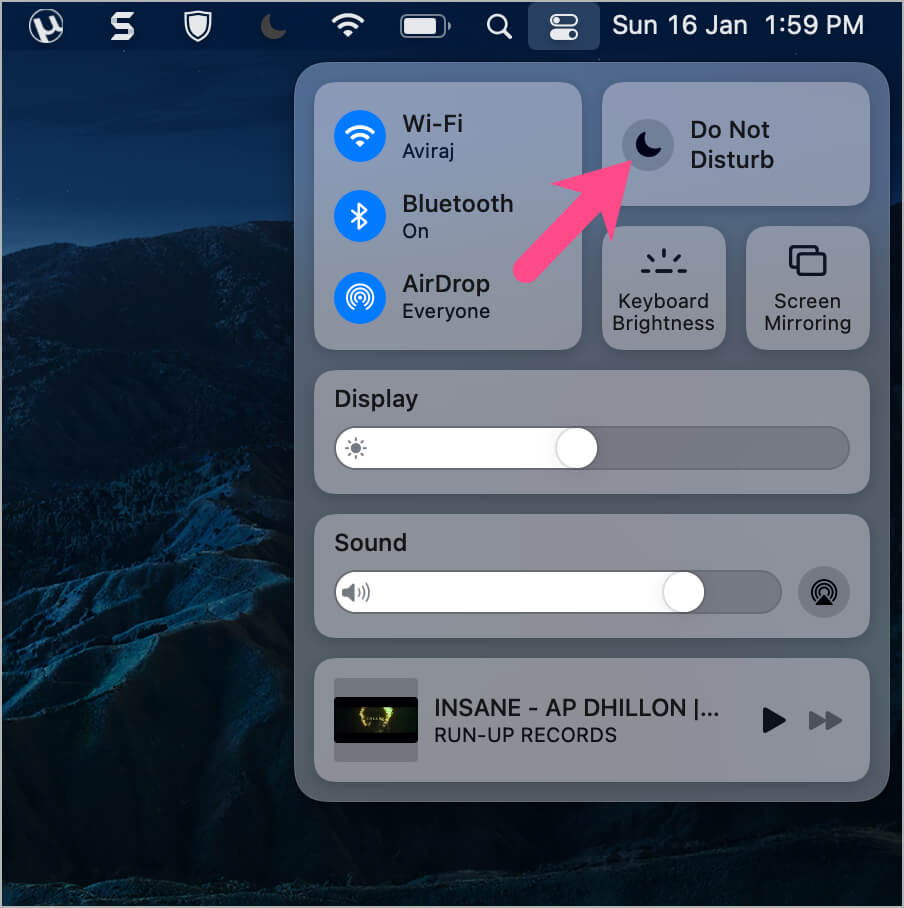 how to stop notifications while on zoom call on mac