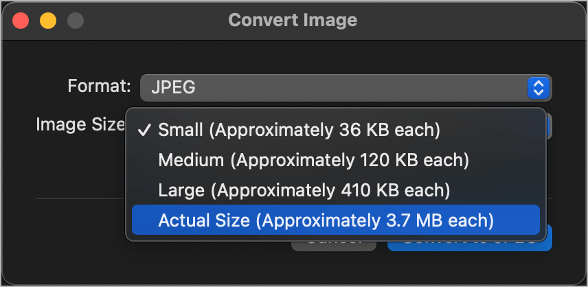 how to change multiple photos from heic to jpg on mac