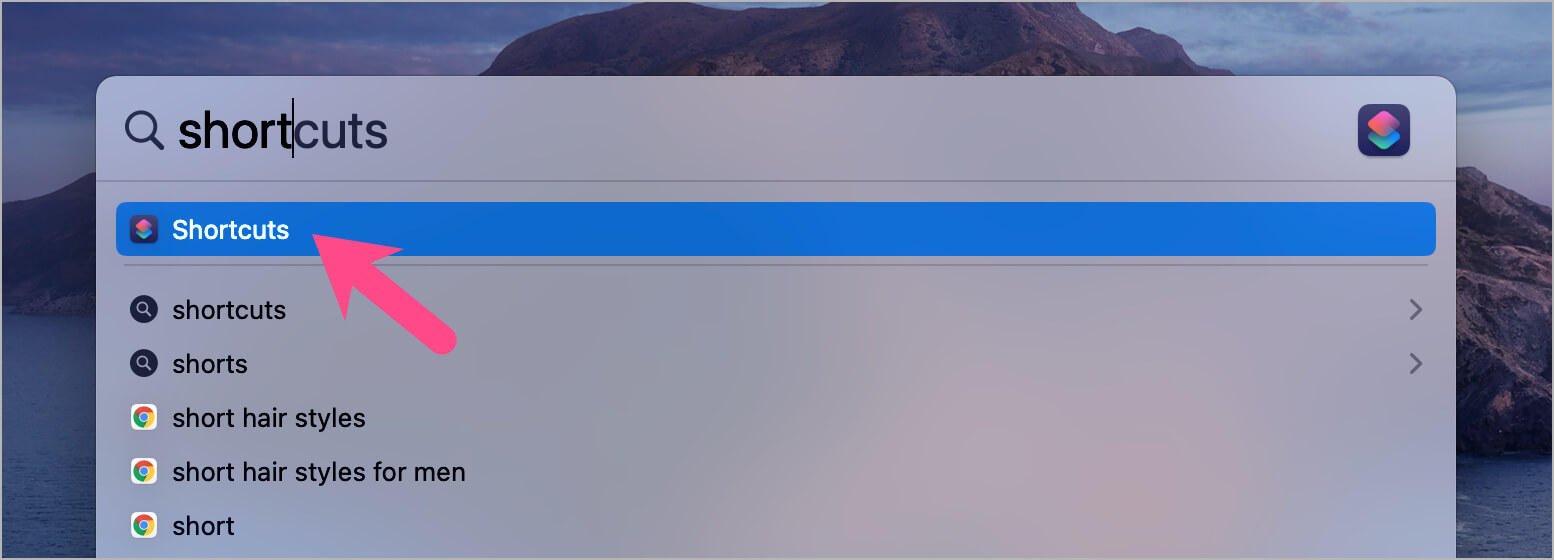 where is shortcuts app on macos monterey
