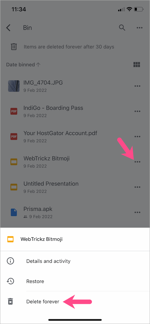 Fix No Remove Or Delete Option In The Google Drive App