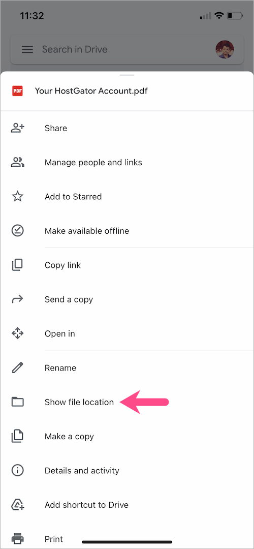 how to delete recent items from google drive app