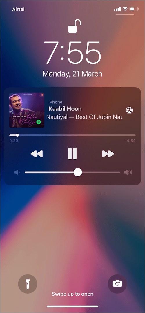 how to get rid of music player on iphone lock screen