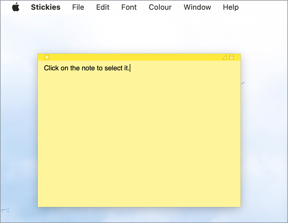 how to change background color on stickies