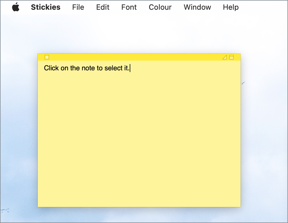 mac sticky notes on desktop