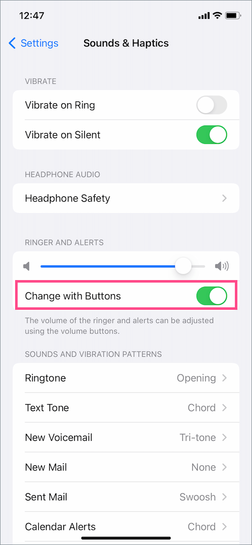 how to change ringer volume with buttons on iphone