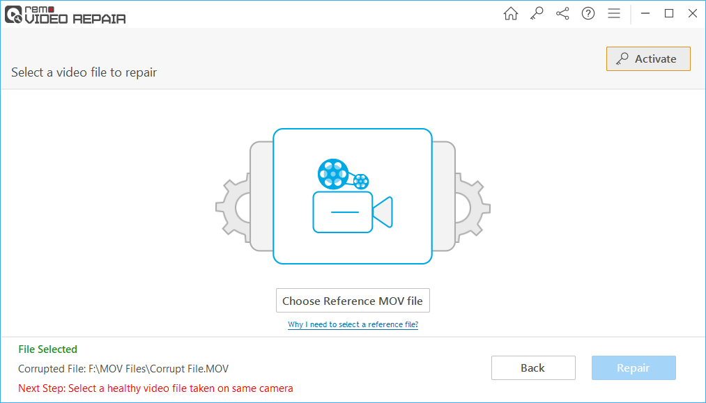 Choose Reference MOV file