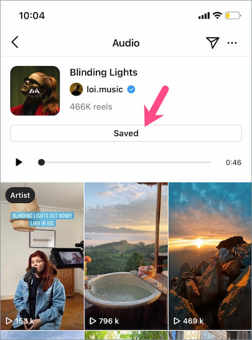 how to delete saved audio on instagram