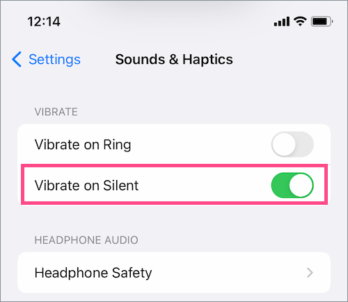 turn on vibration in silent mode on iphone 13