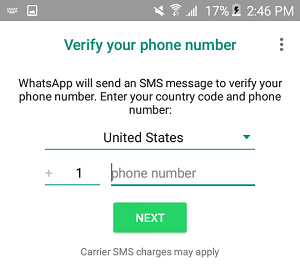 verify phone number in whatsapp