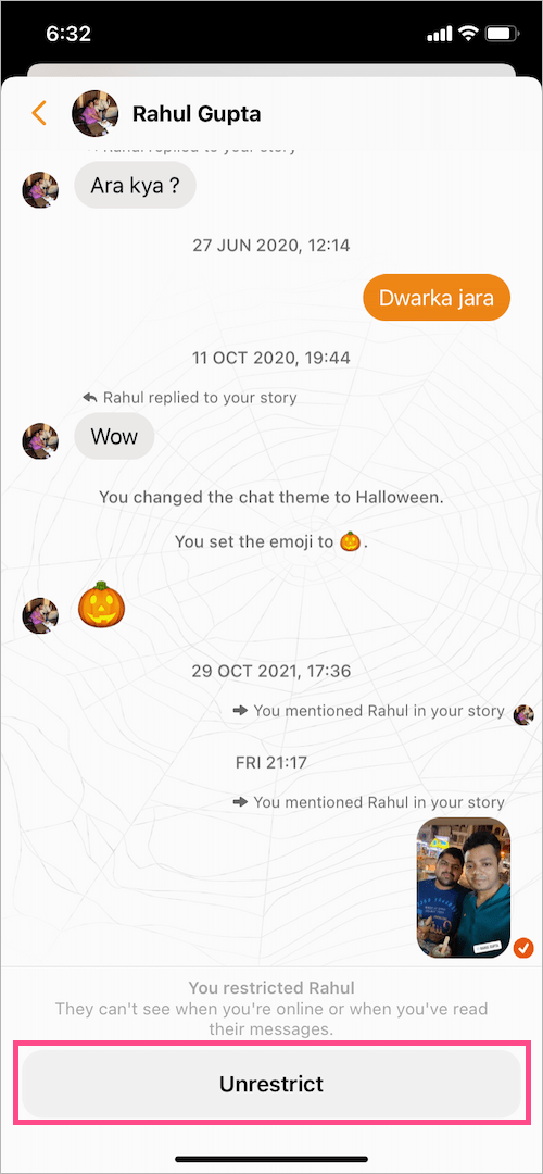 remove restriction in messenger app on iphone
