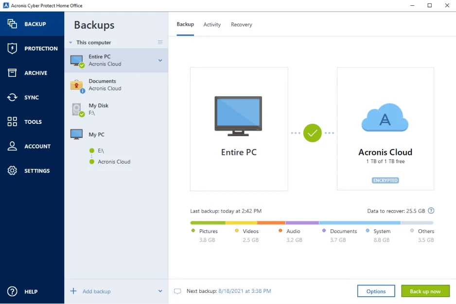 Acronis True Image backup software for macos