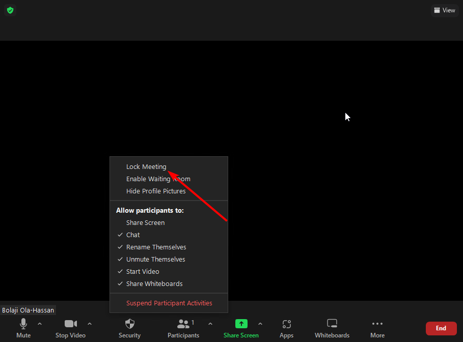 how to lock a zoom meeting