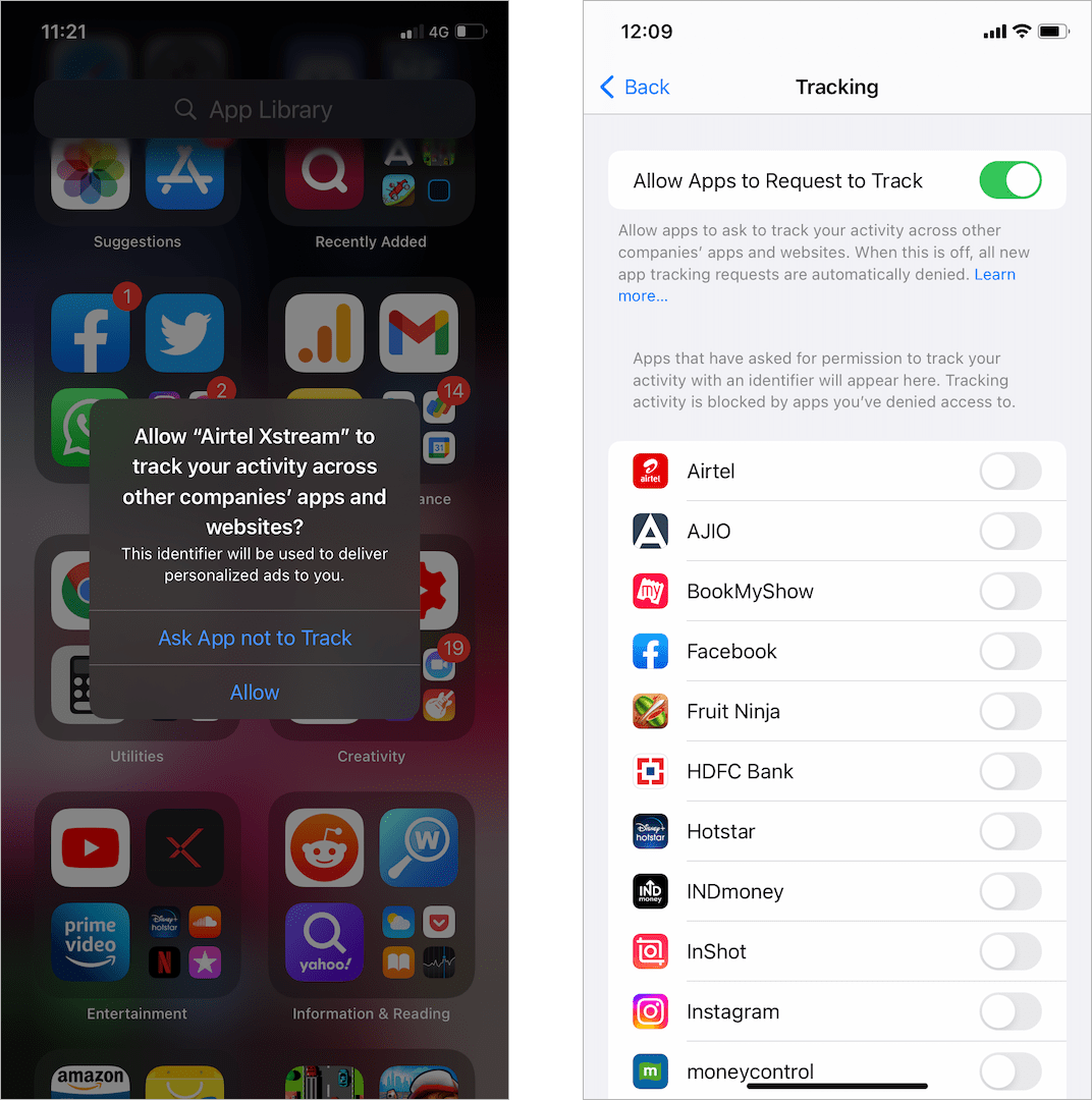 prevent apps from tracking your activity on ios