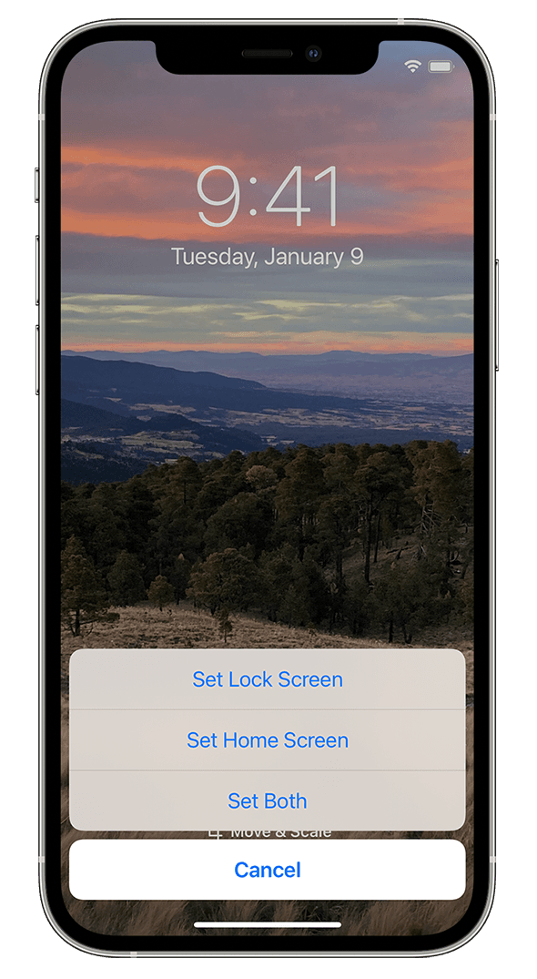 set lock screen or set home screen on iOS
