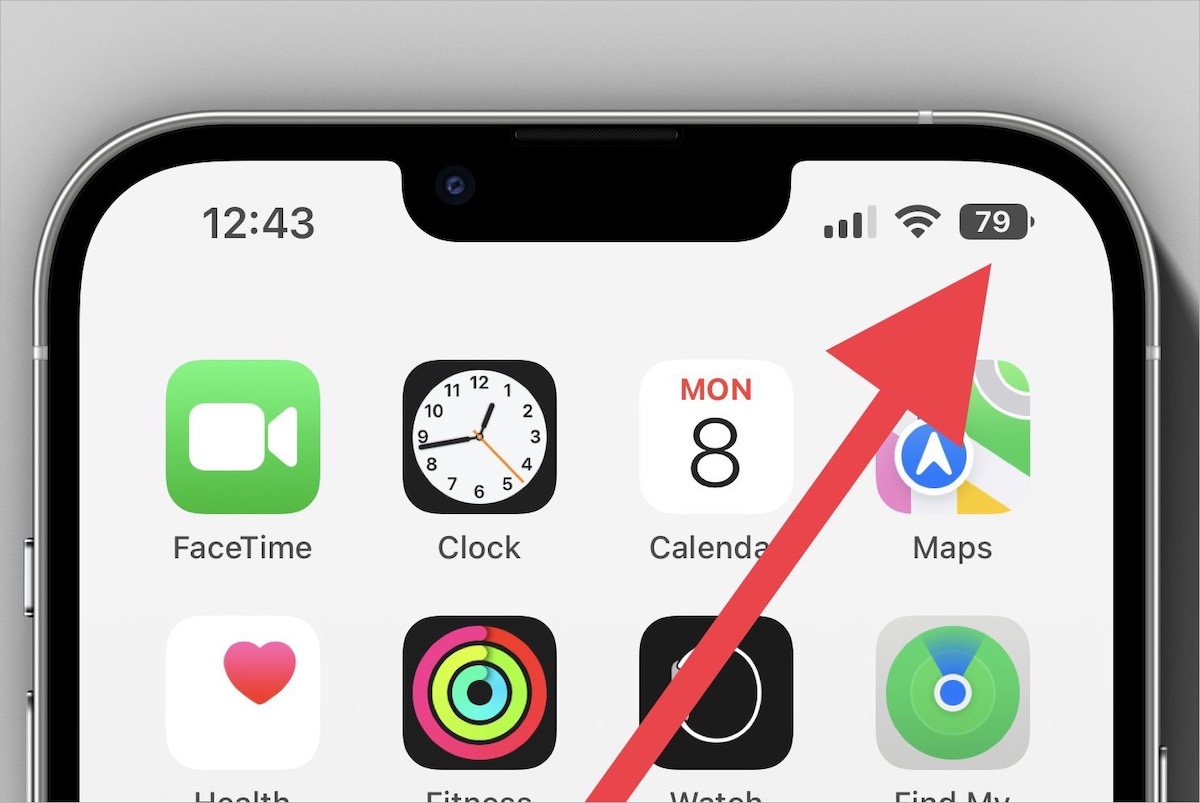 how to show battery percentage on iphone 14 status bar