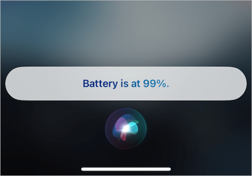 use Siri to check the battery status on iPhone 14 pro