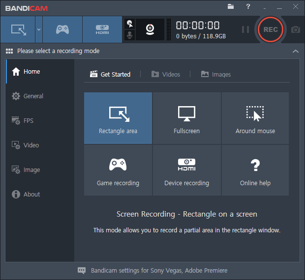 Bandicam screen recorder