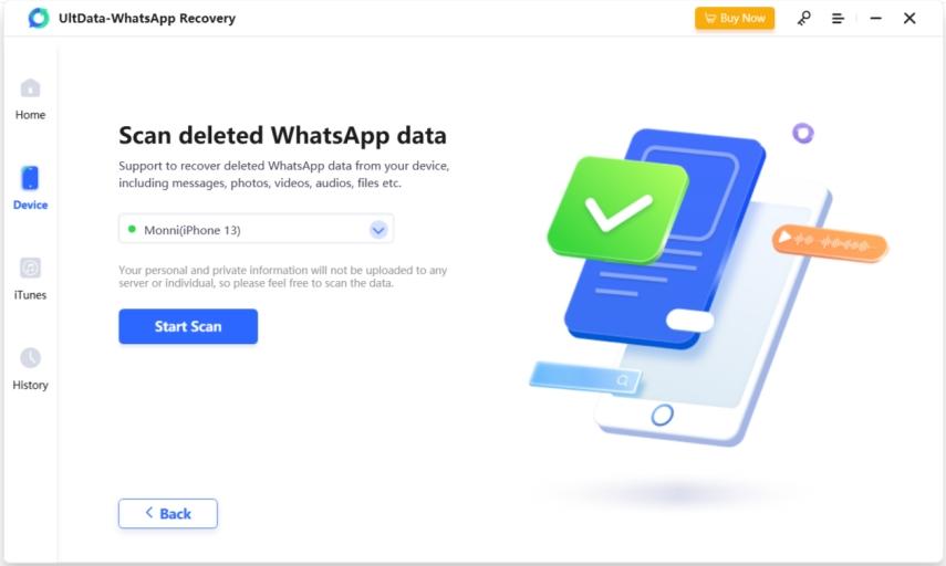 scan deleted whatsapp data