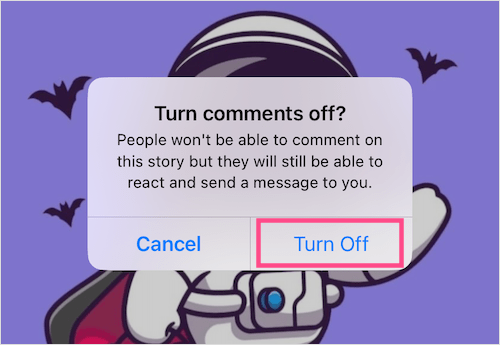 how to turn off story comments on facebook