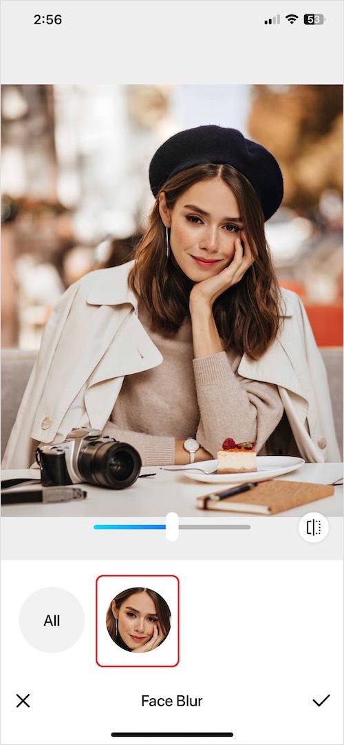 how to blur something in a photo on iphone