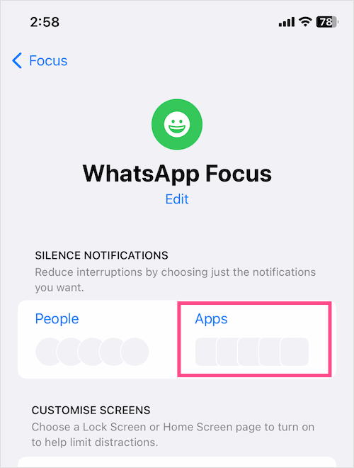 how to disable whatsapp notifications at night on iphone