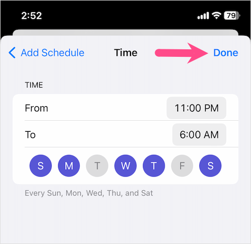 how to stop email notifications on iphone at night