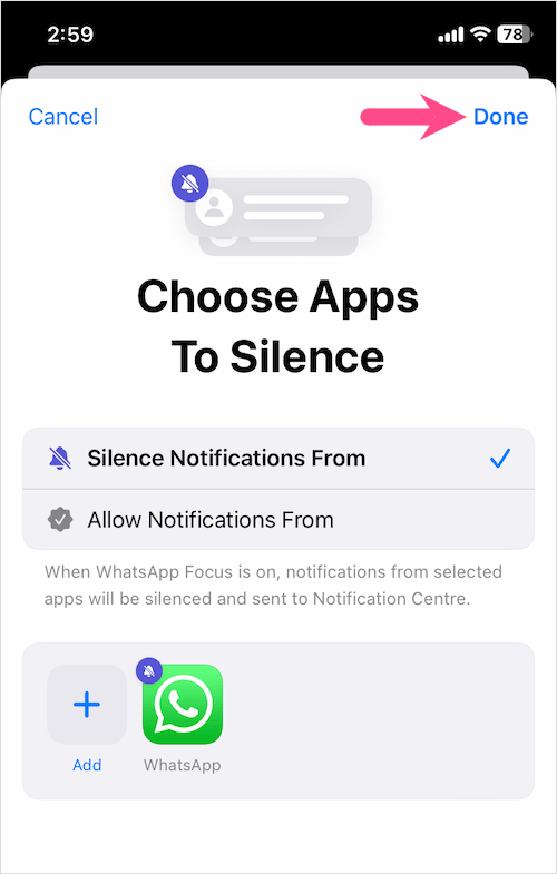how to turn off whatsapp notification sound while sleeping on iphone