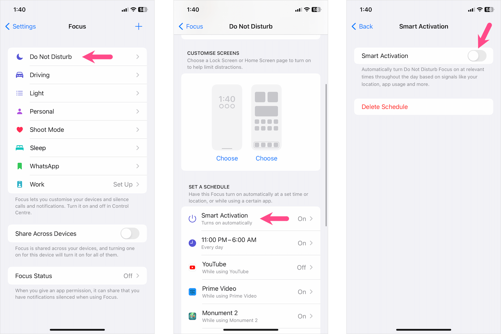 Do Not Disturb turns on by itself on iPhone 14