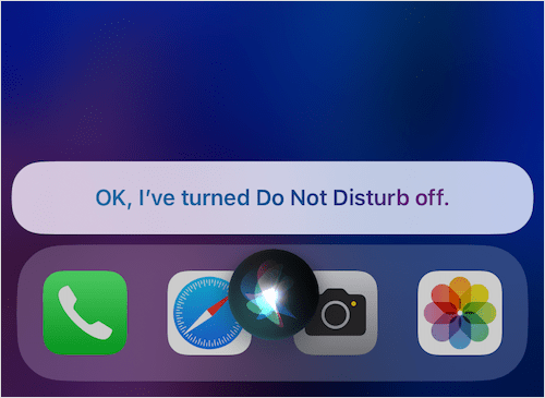 how to turn off dnd on iPhone 15 or iPhone 14 using Siri 