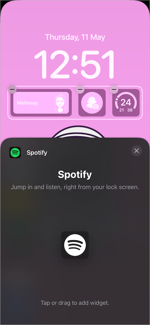 how to add spotify widget on your iphone lock screen