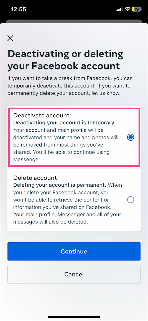 How to Temporarily Deactivate Facebook Account in 2023