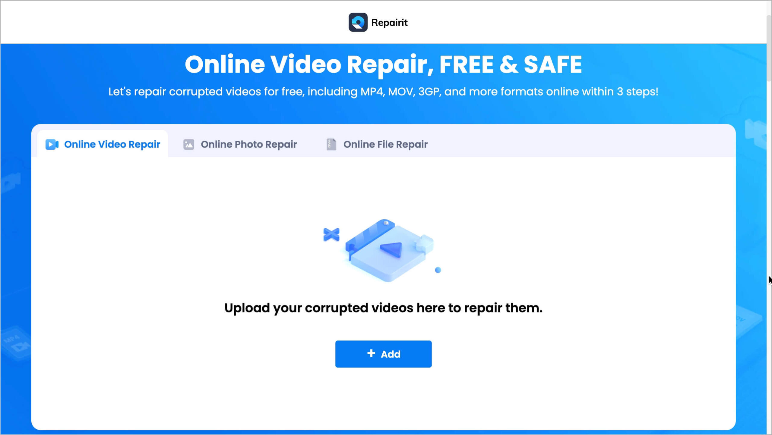 Wondershare Online Video Repair