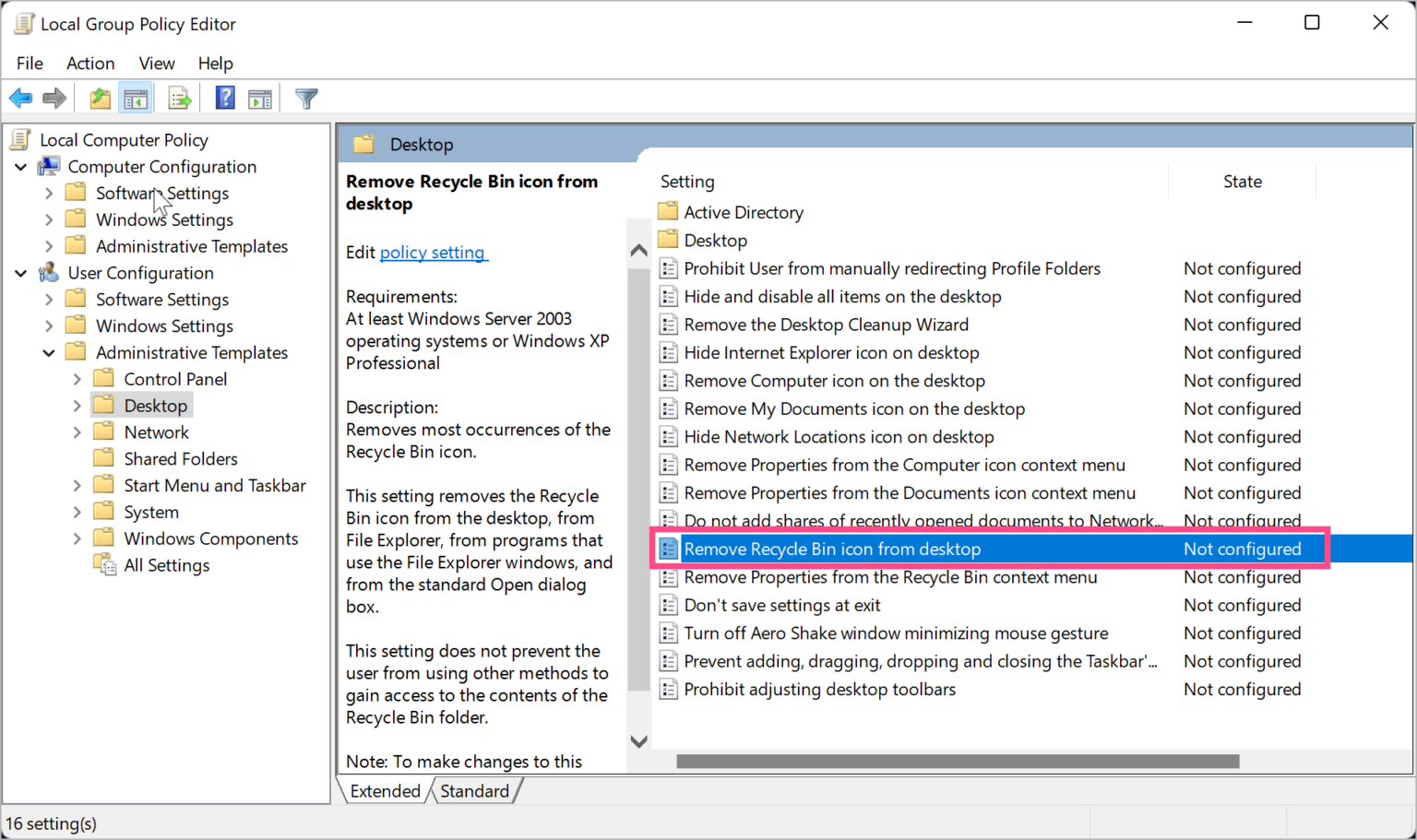 How to Remove Recycle Bin from Desktop Without Activating Windows