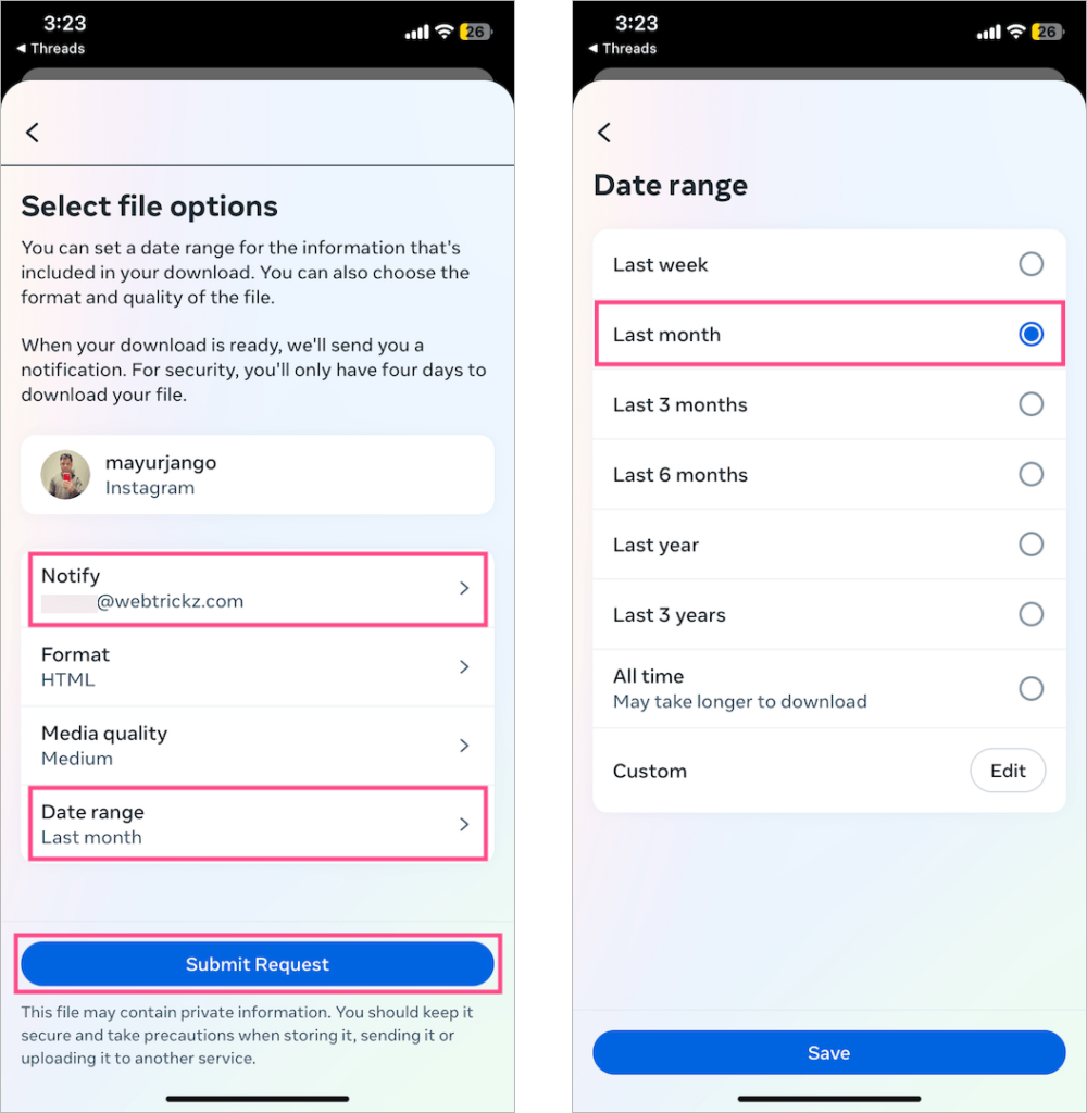 how to view comments on insta threads