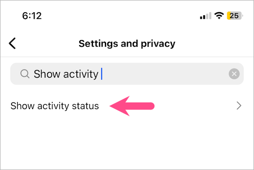 where is activity status on instagram 2024