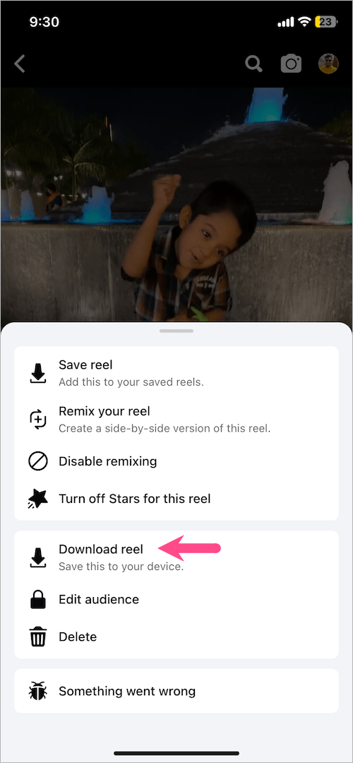 how to download your own reels from Facebook