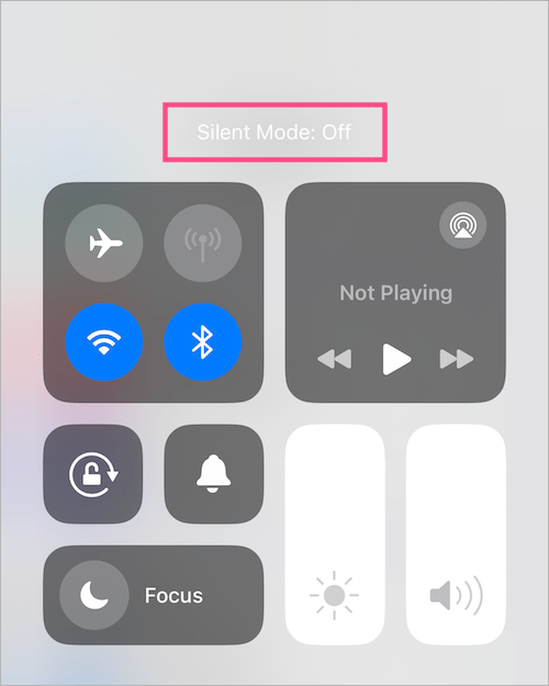 how to turn off silent mode on iPhone 15 pro without action button