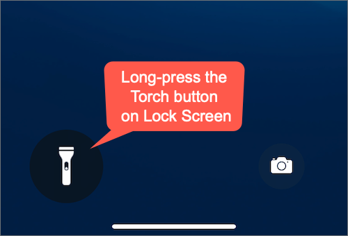 how to turn on iphone 15 flashlight from Lock Screen