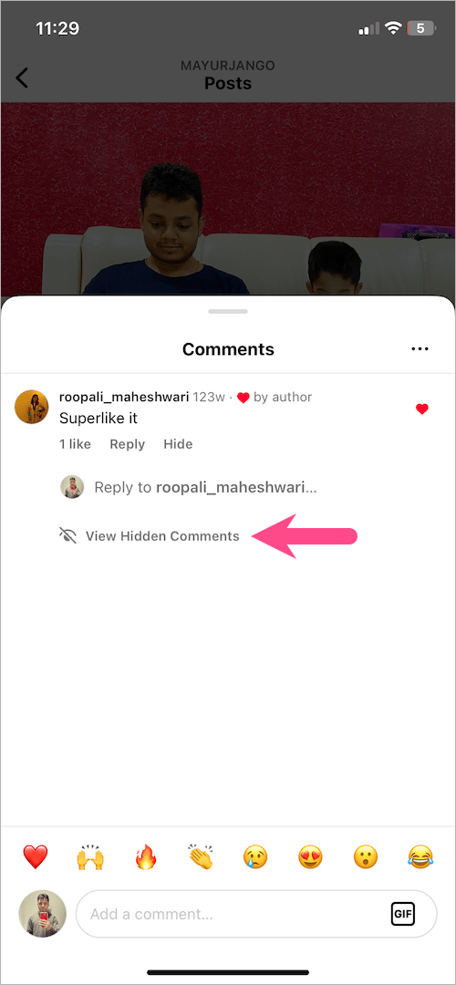 how to see hidden comments on instagram